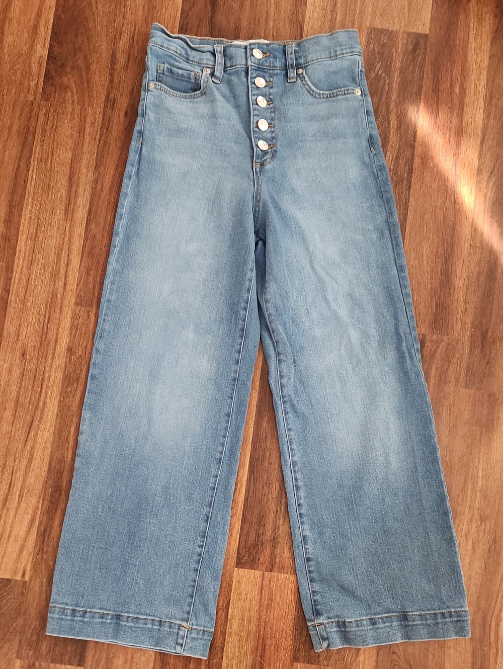 Sam Edelman Codie High Rise Wide Leg Ankle Jean With Button Fly Size 26/2